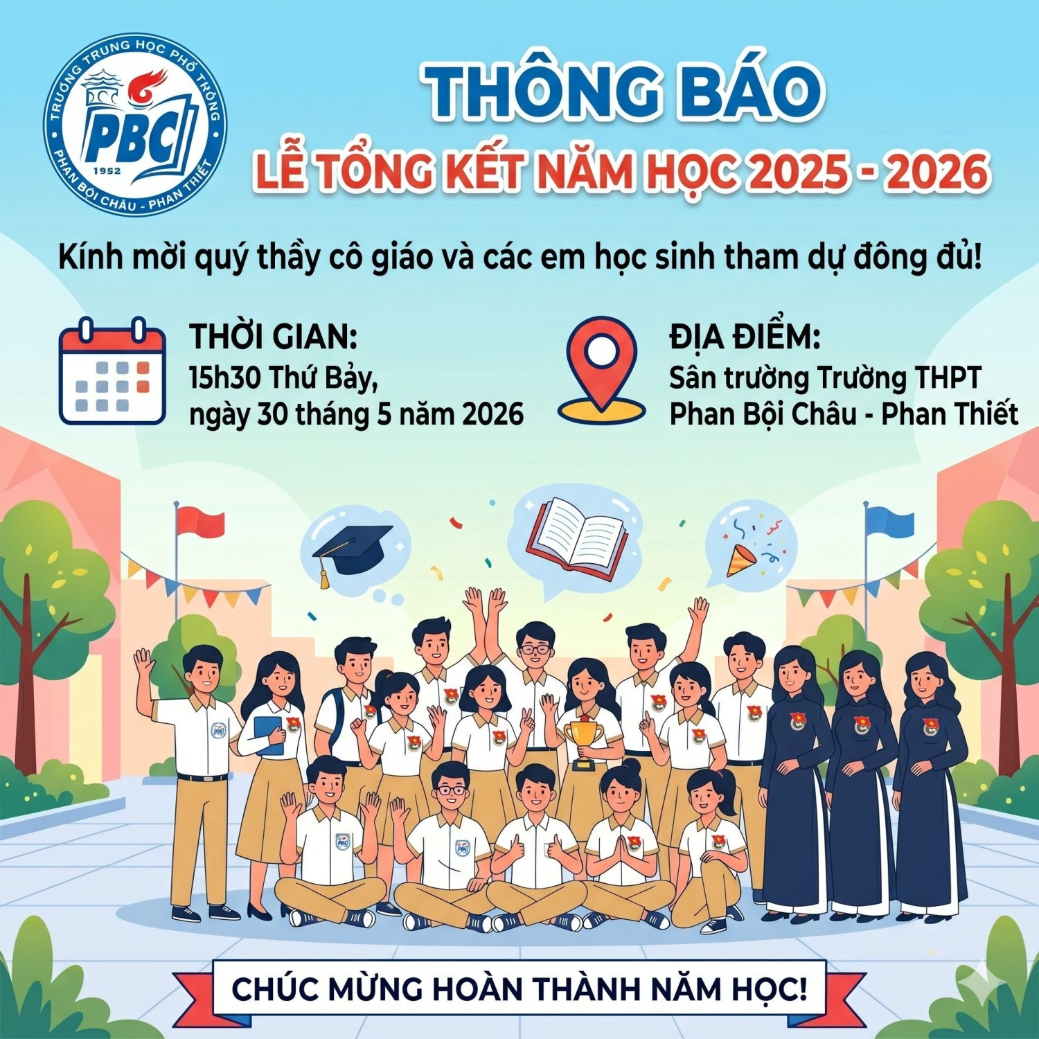 KẾ HOẠCH Tổ chức Lễ tổng kết năm học 2025 -2026